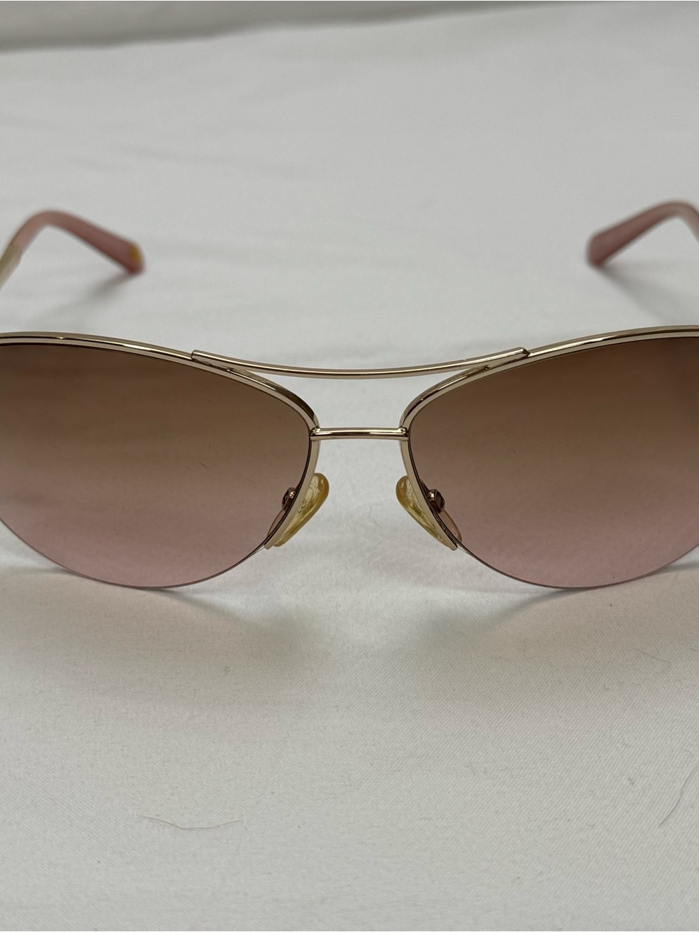 Banana Republic Aviator Sunglasses Hollie/S Women’s Gold Mauve Case Case Cloth - Picture 5 of 10